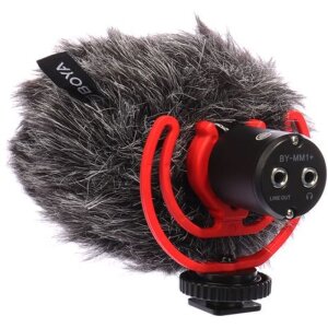 BOYA BY-MM1+ micrófono direccional compacto para DSLR smartphones PC con pantalla antiviento