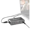 Boya BY-AM1 mezclador de audio de dos canales alimentación phantom Fuente de alimentación USB