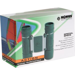 Prismáticos Konus Action 10x25 Fix Focus Verde