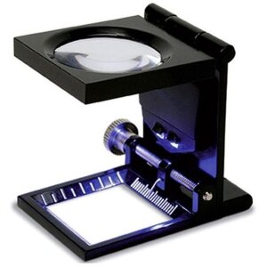Cono contador de hilos 6x Luz LED Lupa Lupa Negra