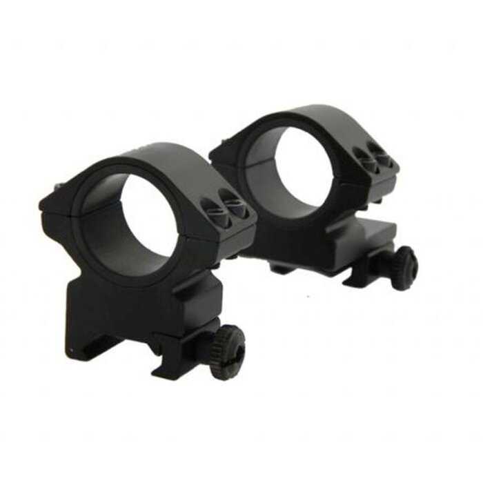 Juego de montaje de conos 25-30 mm Soporte de anillo doble T Negro