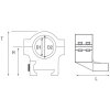 Juego de montaje de conos 25-30 mm Soporte de anillo doble T Negro