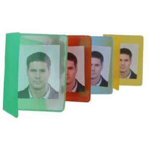 Benel carpeta foto pasaporte 250 unid PVC color mixto 53x65mm