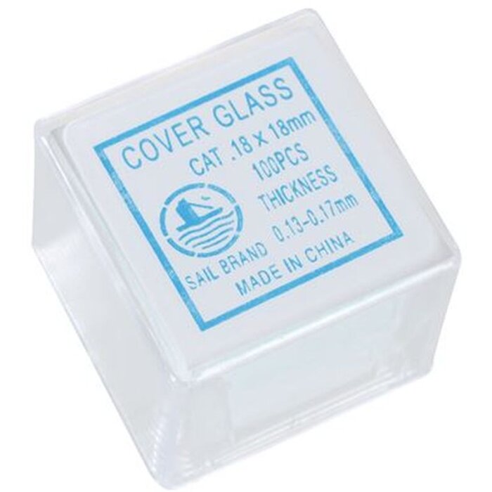 Byomic cubreobjetos 18x18mm 100pcs Transparente Microscopio accesorios