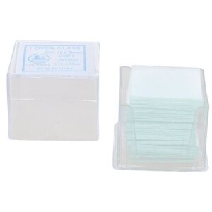 Byomic cubreobjetos 18x18mm 100pcs Transparente Microscopio accesorios