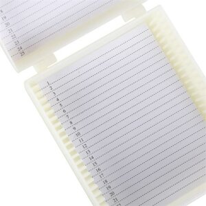 Caja portaobjetos Byomic para 25 portaobjetos de microscopio