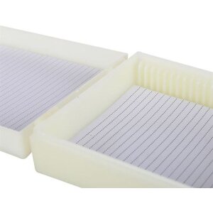 Caja portaobjetos Byomic para 25 portaobjetos de microscopio