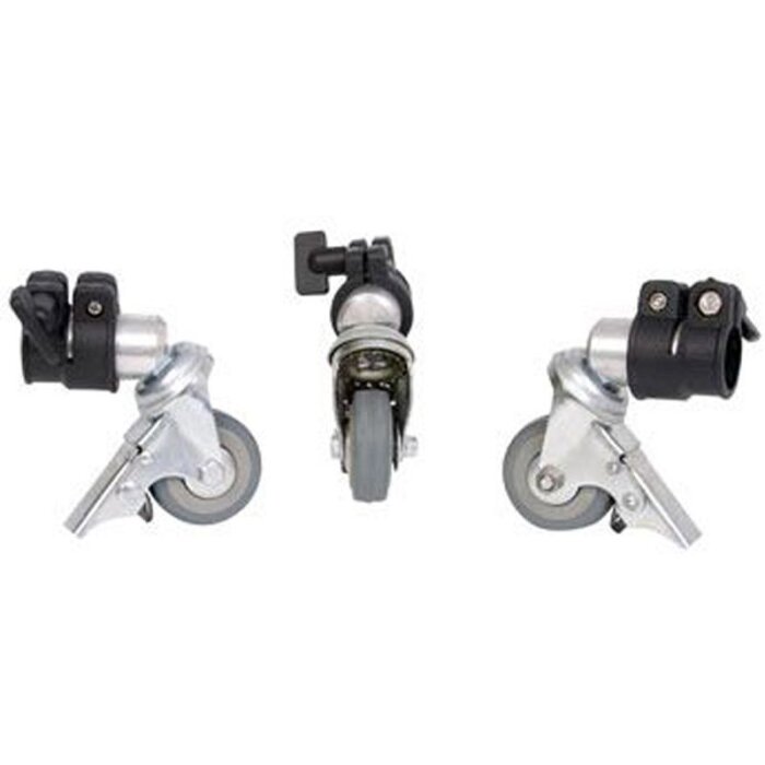 Ruedas pivotantes Falcon Eyes PCA-25M 3 uds. para trípodes de lámpara 25 mm