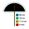 Paraguas réflex Falcon Eyes UR-32SL Luz solar-Negro 80 cm