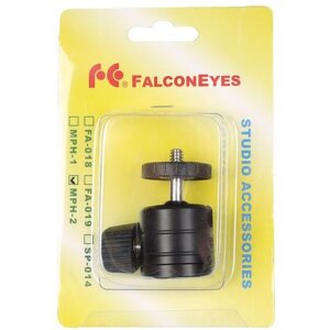 Mini Cabeza de Bola Falcon Eyes Negra MPH-2 Rosca 1/4" y 3/8