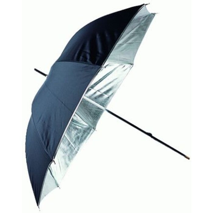 Linkstar paraguas réflex PUR-84SB plata-negro 100 cm
