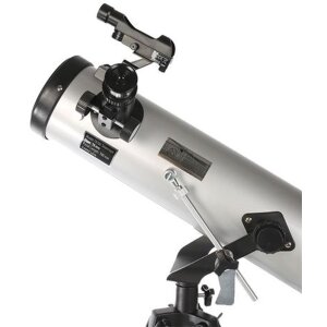 Telescopio reflector básico Byomic 76-700 plateado con estuche