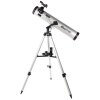 Telescopio reflector básico Byomic 76-700 plateado con estuche