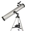Telescopio reflector básico Byomic 76-700 plateado con estuche