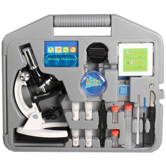 Juego de microscopio para principiantes Byomic 100-900x con estuche
