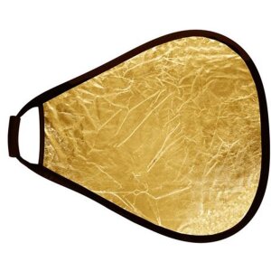 StudioKing Reflector CRGGS60 Oro Plata con mango 60 cm