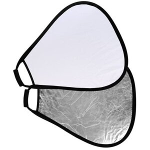 StudioKing Reflector CRGSW60 Blanco plateado con mango 60 cm