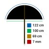 Paraguas réflex Falcon Eyes UR-48SB1 plata-negro 122 cm