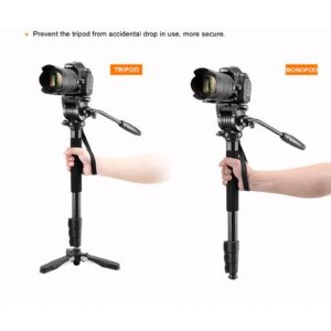 Monopié de vídeo Nest NT-329M Negro Altura 145 cm