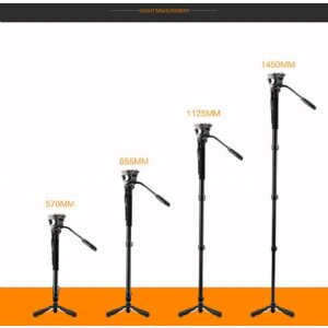 Monopié de vídeo Nest NT-329M Negro Altura 145 cm