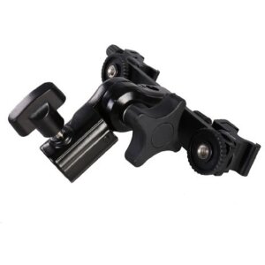 Falcon Eyes CLD-14A Soporte basculante de doble montura con 2 adaptadores de zapata HS-20M
