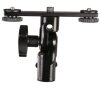 Falcon Eyes CLD-14A Soporte basculante de doble montura con 2 adaptadores de zapata HS-20M
