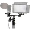 Falcon Eyes CLD-14A Soporte basculante de doble montura con 2 adaptadores de zapata HS-20M