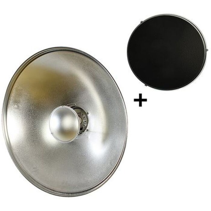 StudioKing Beauty Dish SK-BD550 Plata 55 cm con nido de abeja