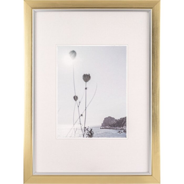 Marco de fotos Walther Beyond 29,7x42 cm dorado champán Marco para certificado DIN A3