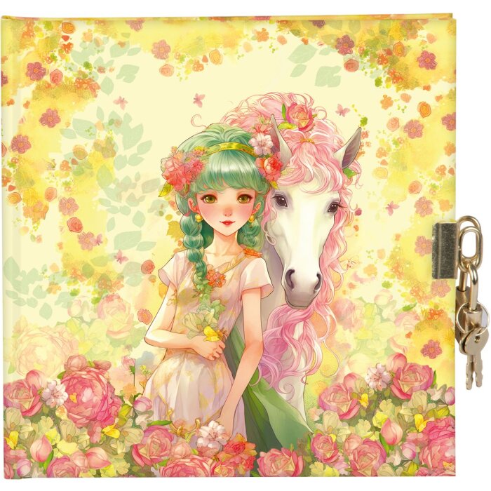 Goldbuch diario con cerradura Akira 16,5x16,5 cm 96 páginas blancas