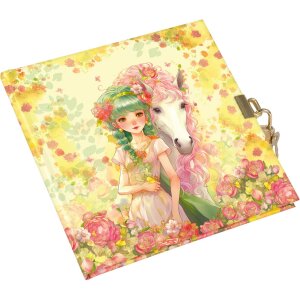 Goldbuch diario con cerradura Akira 16,5x16,5 cm 96 páginas blancas