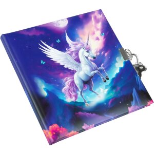 Agenda Goldbuch con cerradura Diana Unicorn 16,5x16,5 cm 96 páginas blancas