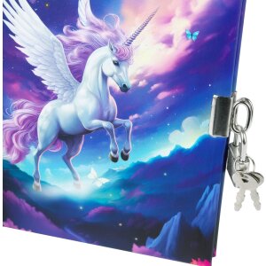 Agenda Goldbuch con cerradura Diana Unicorn 16,5x16,5 cm 96 páginas blancas