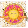 Diario Goldbook con cerradura Resting Sun 16,5x16,5 cm gofrado dorado