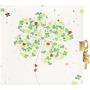 Agenda Goldbuch con cerradura Lucky Clover 16,5x16,5 cm...