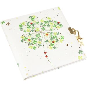 Agenda Goldbuch con cerradura Lucky Clover 16,5x16,5 cm...