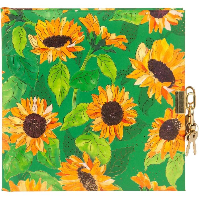 Agenda Goldbuch con cerradura Verde girasol 16,5x16,5 cm 96 páginas blancas