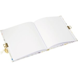 Agenda Goldbuch con cerradura Pradera de verano blanca 16,5x16,5 cm 96 páginas blancas