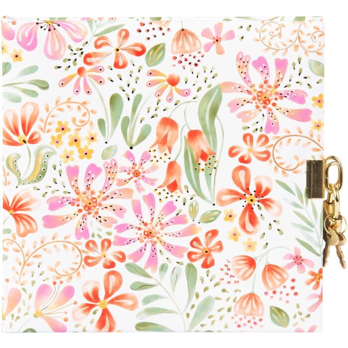 Agenda Goldbuch con cerradura Pianta rossa 16,5x16,5 cm 96 páginas blancas