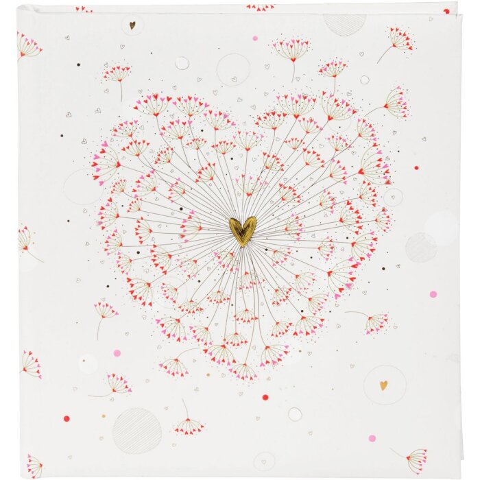 Libro de Oro Libro de Invitados de Boda Corazón de Oro 23x25 cm 176 páginas