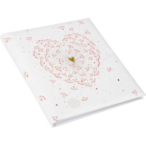 Libro de Oro Libro de Invitados de Boda Corazón de Oro 23x25 cm 176 páginas