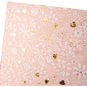 Libro de oro libro de visitas Finamente rosé 25x20 cm 100 páginas