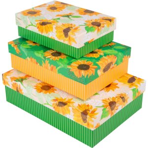 Goldbuch set de cajas de cartón Girasol 3 cajas de...