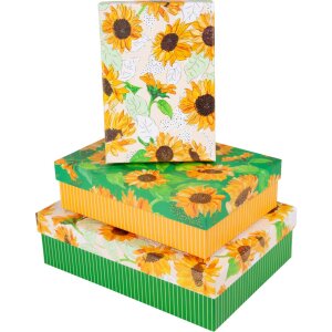 Goldbuch set de cajas de cartón Girasol 3 cajas de...