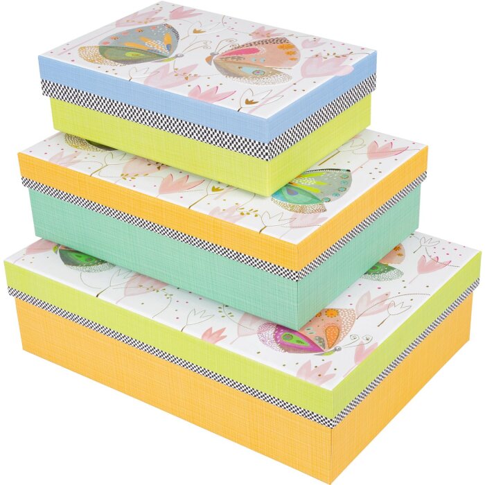 Goldbuch set de cajas de cartón Mariposa 3 cajas de cartón