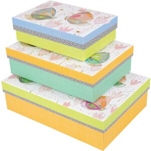 Goldbuch set de cajas de cartón Mariposa 3 cajas...