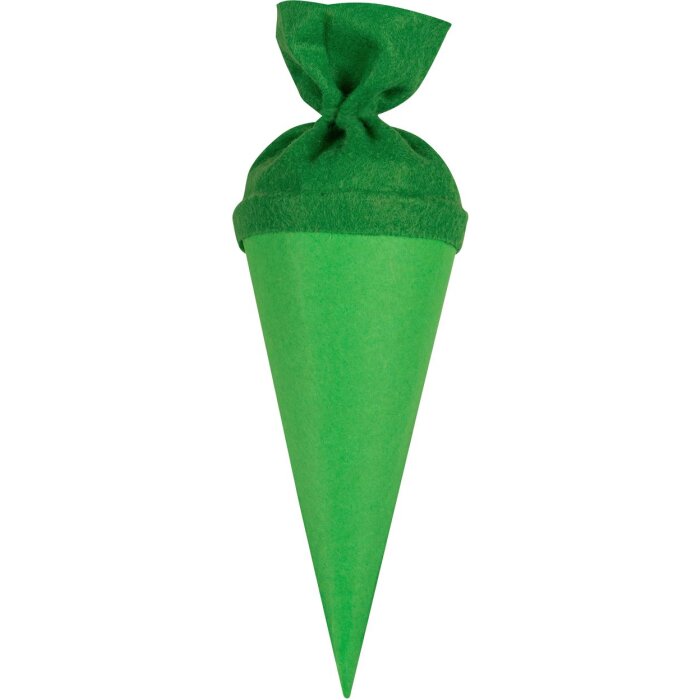 Bolsa escolar artesanal Goldbuch con cierre de fieltro 15 cm verde
