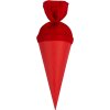 Bolsa escolar artesanal Goldbuch con cierre de fieltro 15 cm rojo