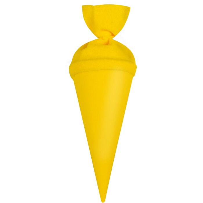 Bolsa escolar artesanal Goldbuch con cierre de fieltro 15 cm amarillo
