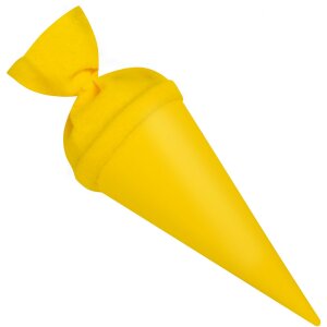 Bolsa escolar artesanal Goldbuch con cierre de fieltro 15 cm amarillo